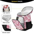 thumbnail image 3 of Backpack Cooler lunch bag 36 Can Capacity Insulated Bag for Camping, Beach, Hiking & Travel Pink Hearts Pattern, 3 of 7