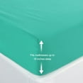 thumbnail image 5 of PiccoCasa Brushed Microfiber Fitted Sheet 16" Deep Mattress Protector, Full Turquoise, 5 of 6