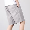 thumbnail image 2 of Mens Shorts, Men's Flat Front Shorts Classic Cotton Twill Chino Shorts Relaxed Fit Adjustable Waist Bermuda Shorts for Summer, 2 of 8