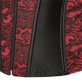 thumbnail image 5 of Womens Lace Up Corset Tops Overbust Corset Zipper bustier Corset Renaissance Corsets Red 5XL, 5 of 5