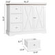 thumbnail image 2 of QinaQin Aparador buffet con almacenamiento, estilo farmhouse moderno con puertas tipo granero, 3 cajones y repisas abiertas para comedor o cocina, 2 of 7