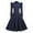 Navy, variant on XFLWAM Womens 1950s Retro Rockabilly Dresses Lapel Button Down Puff Long Sleeve Vintage Cocktail Party Dress Solid Color A-Line Swing Dress with Belt Navy L