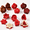 Red, variant on Red 6-Pack Mini Pie Molds Hand Pocket Press Maker For Baking