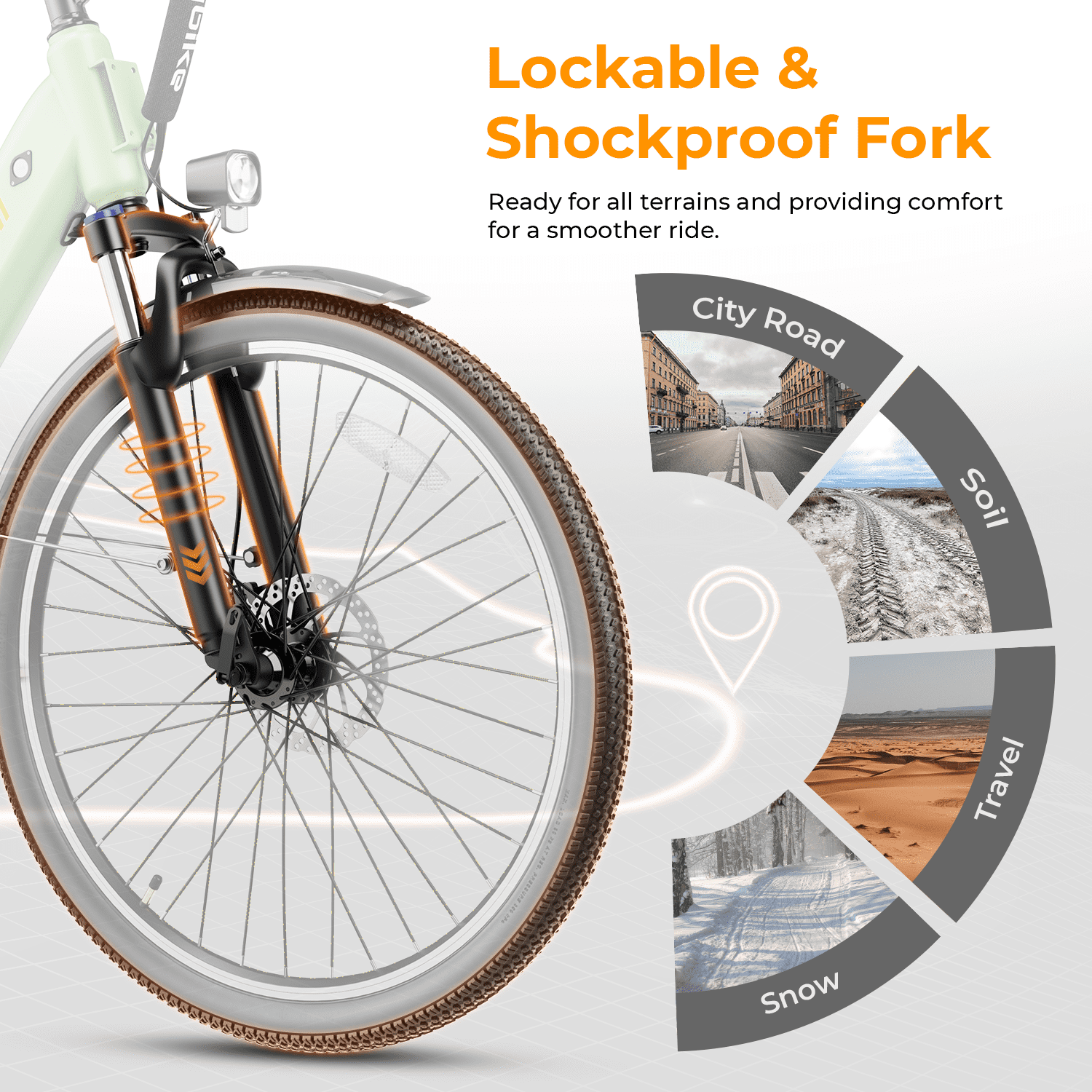 Heybike Cityscape 2.0 Electric Bike for Adults with 1000W Peak Motor, 36V 13AH Removable Battery Ebike, 26" Electric City Commuter Bike for Woman, 7-Speed Bicycles UL2849