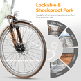 thumbnail image 4 of Heybike Cityscape 2.0 Electric Bike for Adults with 1000W Peak Motor, 36V 13AH Removable Battery Ebike, 26" Electric City Commuter Bike for Woman, 7-Speed Bicycles UL2849, 4 of 7
