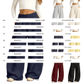 thumbnail image 5 of HIPYLO Teen Oversized Wide Leg Pants with High Waistband Tween Sweatpants for Girls in Flowy Fabric Girls Pants, 5 of 6