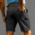 thumbnail image 6 of Dolkfu Zipper Mens Shorts Twill Cargo Shorts Outdoors Relaxed Fit 5 Inseam Shorts Men 2X, 6 of 9