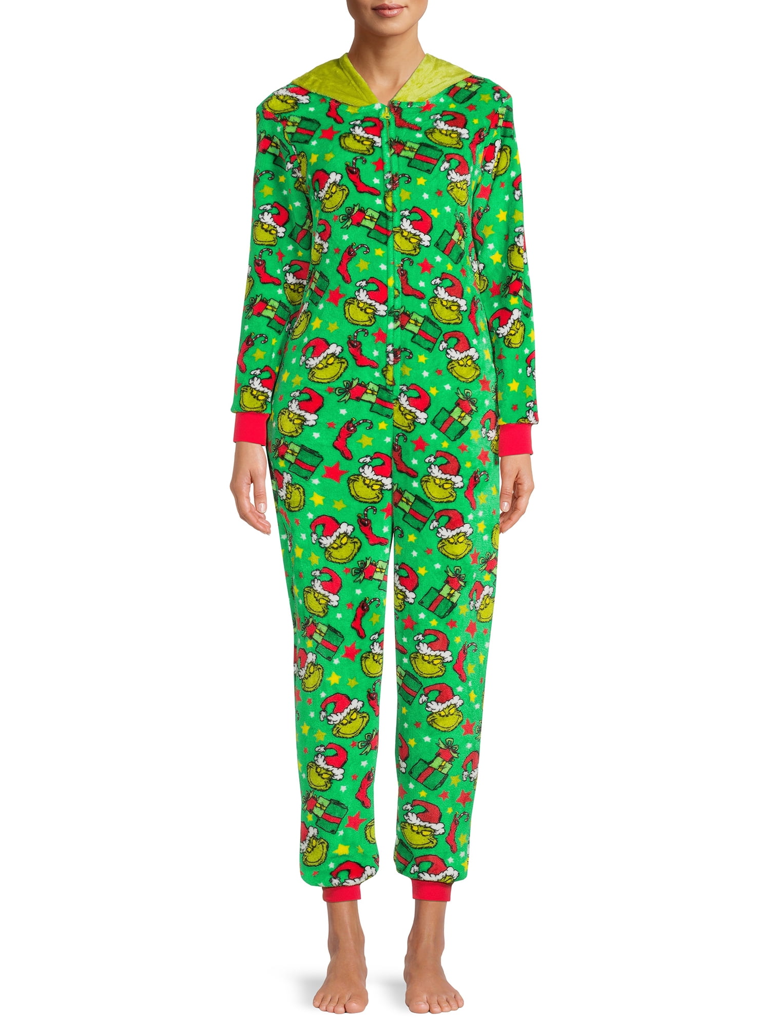 Grinch Super Minky Union Suit w/pockets - Walmart.com