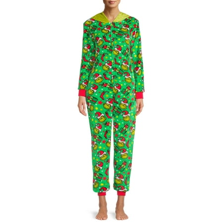 Grinch Super Minky Union Suit w/pockets