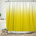 thumbnail image 2 of Lfeey Yellow and White Ombre Shower Curtain with 14 Hooks, Waterproof and Washable Decorative Shower Curtain for Bathroom, 72x78 inches, 2 of 5