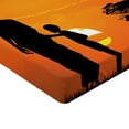 thumbnail image 2 of Ambesonne Afro Fitted Sheet, and Mother in Desert, Twin Size, Orange Black, 2 of 3