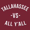 thumbnail image 3 of UGP Campus Apparel Tallahassee Vs All Y'all Mens T-Shirt - Medium - Garnet, 3 of 6