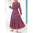 thumbnail image 2 of Vestido PRETTYGARDEN 2025 Floral Maxi de Manga Larga y Escote en V XXL, 2 of 5