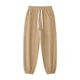 thumbnail image 5 of Mifsaly Joggers Pants for Women High Waisted Jogger Sweatpants Drawstring Elastic Waist Casual Daily Bottoms with Pockets Khaki,XL, 5 of 7