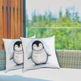thumbnail image 5 of GZHJMY Decorative Throw Pillow Covers Set of 2, Little Sleepy Penguin Soft Pillow Cases, Square Cushion Cases Pillowcases for Sofa Bed Couch Car Home 16"x16" Home Decor, 5 of 5