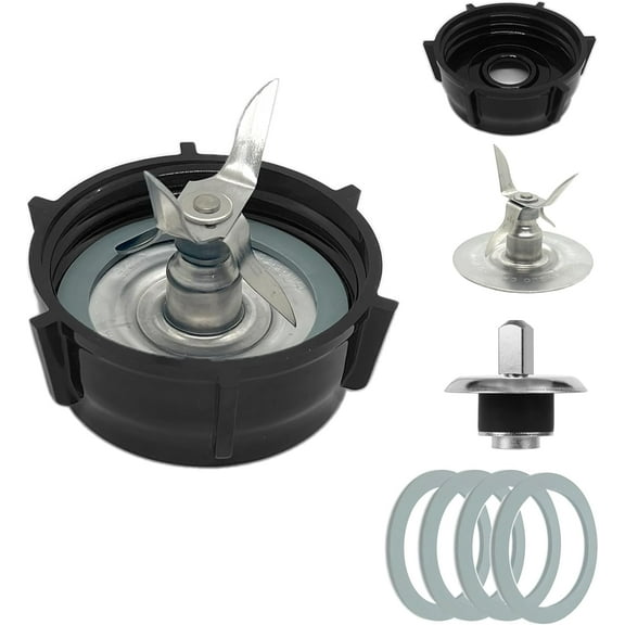 for Oster Blender Replacement Parts Blender Ice Crusher Blade with Jar Base Cap,Coupling Stud Slinger Pin and 4 Rubber O Ring Sealing Ring Gasket,for Aspas Para Licuadora Oster Osterizer Blender