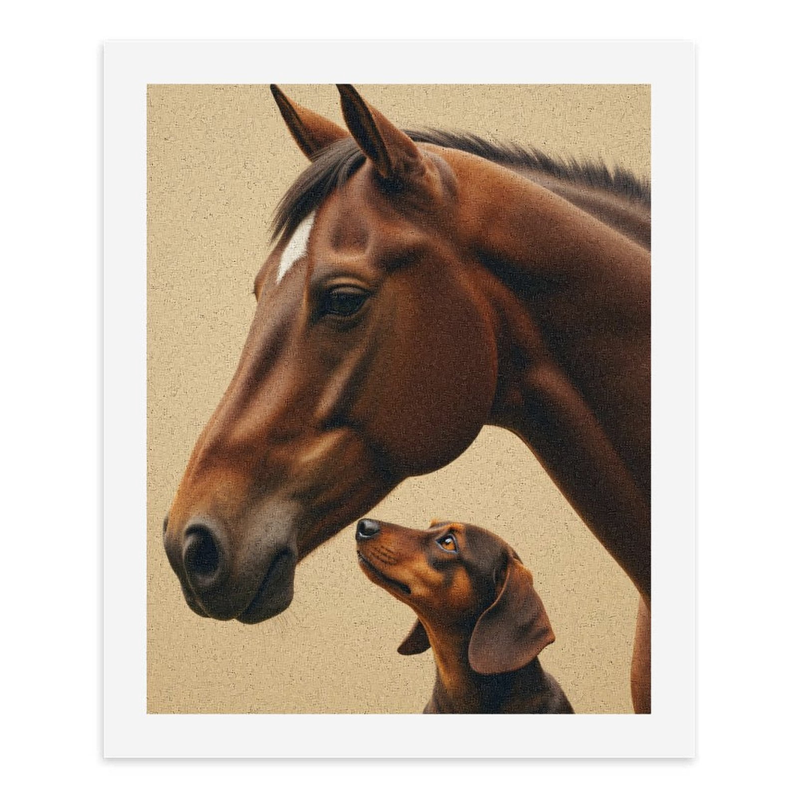 Paint By Numbers Kit for Adults Beginner - Horse Dog Companionship Art DIY Canvas Painting Kits for Adults, Frameless Paint By Number for Adults for Home Wall Decor 16x20 Inch