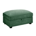thumbnail image 4 of Nmkwnr Chenille Storage Ottoman with Wood Frame, Fabric Footrest for Living Room, Office, Bedroom, Green, 4 of 5