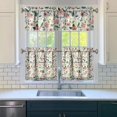 thumbnail image 3 of Farmhouse Vintage Curtains 24 Inch Short - 3 Panel Boho Wildflower Set with Rustic Floral Print, Rod Pocket Kitchen, 3 of 6