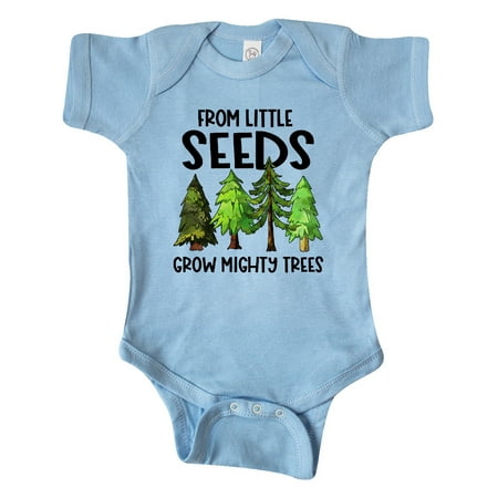 

Inktastic From Little Seeds Grow Mighty Trees Gift Baby Boy or Baby Girl Bodysuit