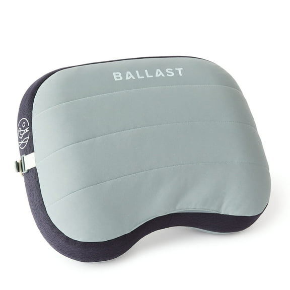 Almohada inflable de playa Ballast con bolsa de arena, color gris claro