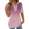 thumbnail image 1 of Fiudx Ofertas Flash Artículos En Oferta Blusas Estampadas de Moda para Mujer, Camiseta de Manga Corta, Top con Cuello Vuelto, 1 of 4