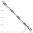 thumbnail image 5 of Auriga Fine Jewelry 925 Sterling Silver Polished Tanzanite Bracelet 7.5 inch for Women (L- 7.5inch, W- 3.58mm), 5 of 5
