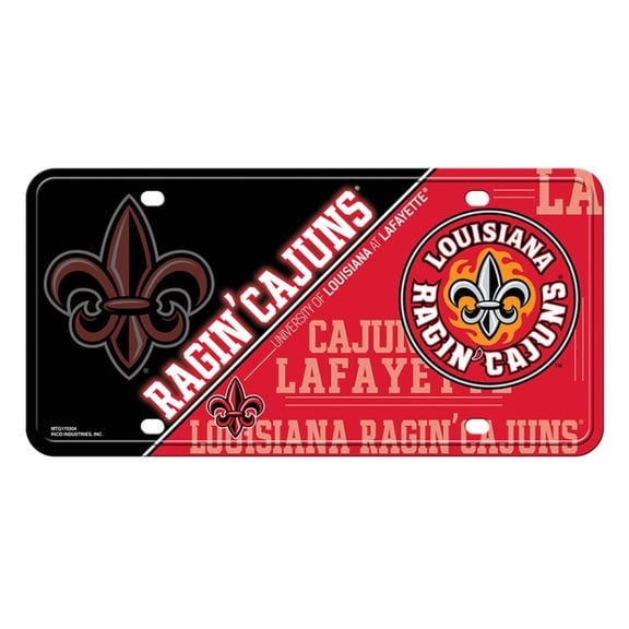 Louisiana Lafayette Ragin Cajuns Metal License Plate