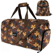 WOLT TropFlower Travel Duffel Bags for Women - Weekend Totes Bag for Airplane Carry-On, Cute Sports Gym Dance, Overnight