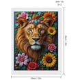 thumbnail image 2 of Diamond Art Kit for Adults, Lion Floral Crown Art Serenade Diamond Painting for Adults Beginners, 5D DIY Diamond Art Painting Kits, Colorful Diamond Painting Craft for Home Decor 12x16, 2 of 7