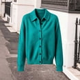 thumbnail image 6 of Harcomeey Womens Cozy Knit Blouse Button Down Collar Knit Shirt Long Sleeve Soft Solid Color Casual Work Office Knit Blouse L, 6 of 6