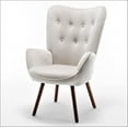 thumbnail image 3 of US Pride Furniture Kreedence 26.38" W Microfiber Wing Back Armchair, Ivory, 3 of 5