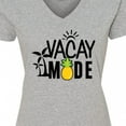 thumbnail image 4 of Inktastic Vacay Mode with Palm Trees Sun and Pineapple Women's V-Neck T-Shirt, 4 of 5
