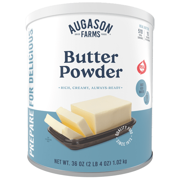 Butter Powder Mix Can Emergency Food Supply, 510 Servings, 10 Year Shelf Life, Certified Gluten Free, Made with Real Milk, 15 Calories per Serving - Dry Butter Powder Blend, Ingredient for Baking