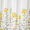 Lush Decor Aprile Floral Shower Curtain, 72x72, Yellow/Gray, Single