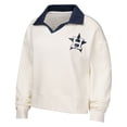 thumbnail image 2 of Girls Youth White Houston Astros Ballpark Hit Collared V-Neck Pullover Sweatshirt, 2 of 3