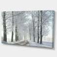 thumbnail image 2 of Winter Rural Road in the Morning - Large Forest Canvas Art Print, 2 of 4