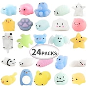 Charmed Squishy Mini Mochi Rising fidget Hand Toy Toys Party Favors for Kids , 24 Pack