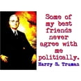 thumbnail image 2 of CafePress - Some Of My Best Friends Harry Truman Round Ornam -  Round Wood Ornament 4", 2 of 2