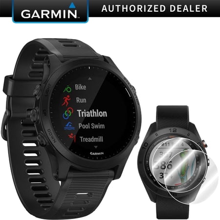Garmin Forerunner 945 GPS Sport Watch (Black) | Official USA Partner Model | Bundle with 2-Pack Screen Protector Bundle