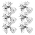 thumbnail image 2 of 6Pcs Balloon Pendant Weights Rectangular Block Silver Elegant Design for Parties, 2 of 8