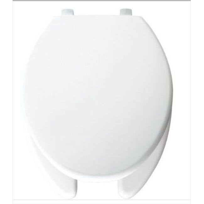 2.25 in.D Just Lift Elongated Open Front Toilet Seat in White