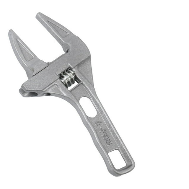 Llave Inglesa Ajustable, Aleación de Aluminio Liviana Mango Corto Llave de Baño Llave de Plomero Herramienta de Reparación para Baño Cocina Tubería Tuercas Pernos