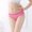 Hot Pink, variant on Women Smooth Lightweight Mesh Daily Seamless Lace Trim Cotton Lined Base Comfort Briefs