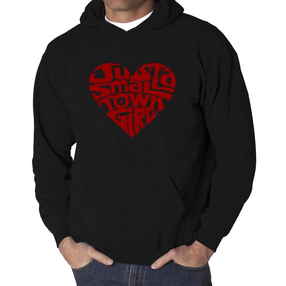 Men's Word Art Hooded Sweatshirt - Just a Small Town Girl