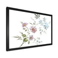 thumbnail image 2 of Designart 'Pink and Blue Wildflowers I' Traditional Framed Art Print, 2 of 4