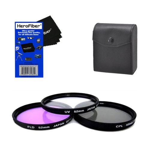 52mm MultiCoated professional 3 Piece Lens Filter Kit (UVCPLFLD) For The Nikon Normal AF