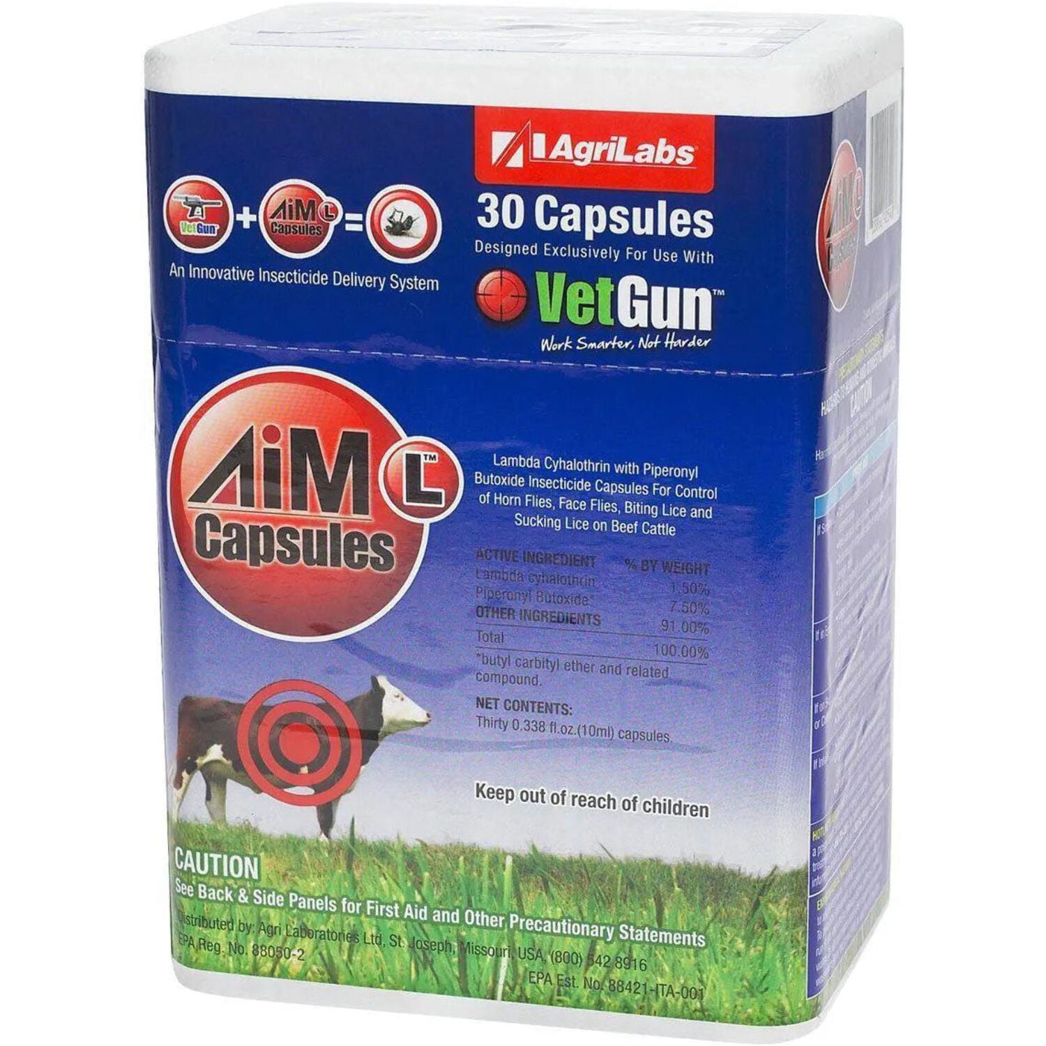 AgriLabs AiM L Vet Caps for Beef Cattle 30CT