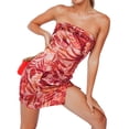 thumbnail image 1 of Nituyy Femmes Bodycon Mini Robe, Motif Floral / Imprimé 3d Bustier Skinny Sans Manches Été une Seule Pièce, 1 of 3