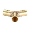 thumbnail image 3 of Uxcell 12mm or 1/2" ID Brass Barb Fitting Y-Shaped 3Way Barb Hose Fitting 2pcs, 3 of 5